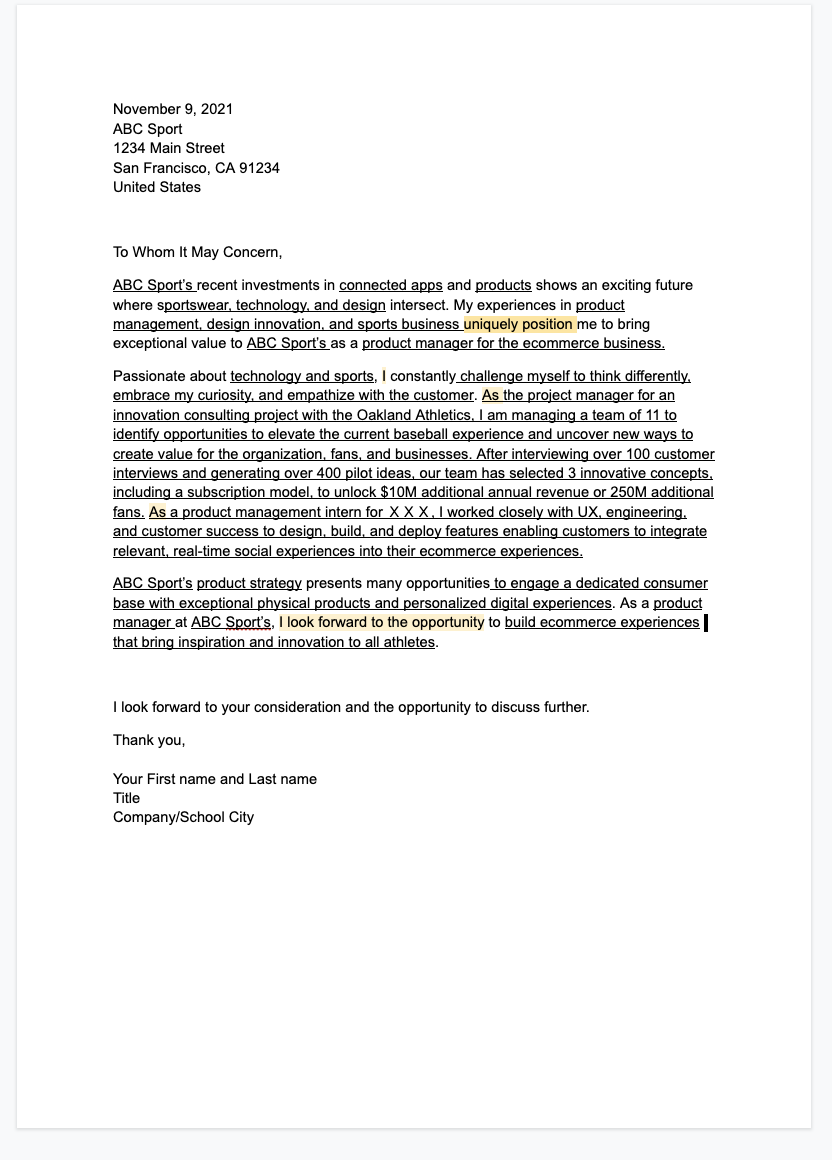 Cover Letter 怎麼寫？（範本及說明） – 英文履歷修改.外商模擬面試– SeaTurtle Careers